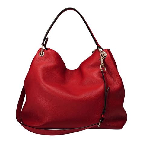 Soho leather hobo in red leather 